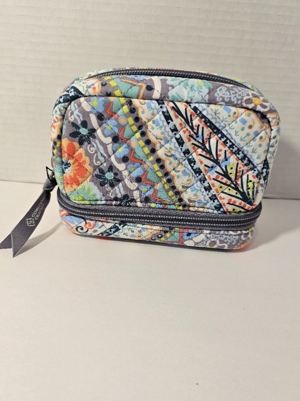 NWT Vera Bradley Deluxe Travel Pill Case Citrus Paisley Tote Purse Vacation Bag